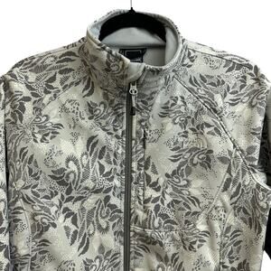The North Face Bionic Soft Shell Full Zip Jacket Gray Floral Women's Medium